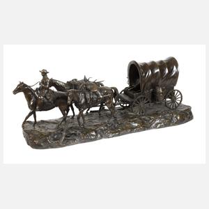 R. Clark, Chuck Wagon mit Reiter und Pferden