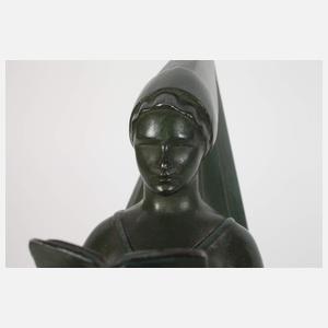 Max le Verrier, Paar Buchstützen Art déco