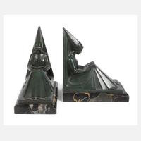 Max le Verrier, Paar Buchstützen Art déco111