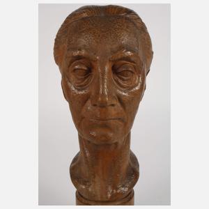 Weibliche Büste Holz