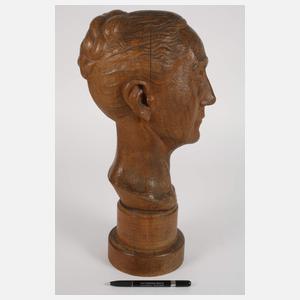 Weibliche Büste Holz