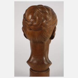 Weibliche Büste Holz