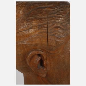 Weibliche Büste Holz