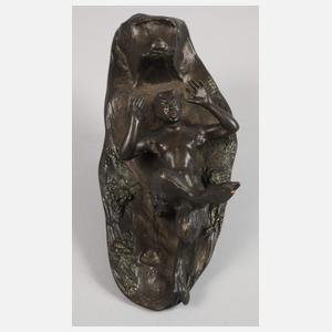 Bergmann, Wiener Bronze liegender Faun