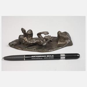 Bergmann, Wiener Bronze liegender Faun