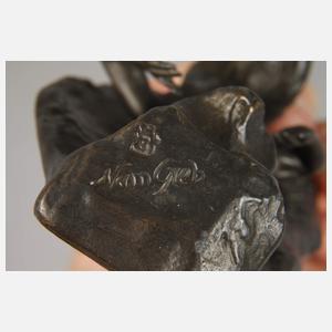 Bergmann, Wiener Bronze liegender Faun