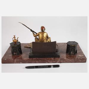 Wiener Bronze Schreibset mit Araber