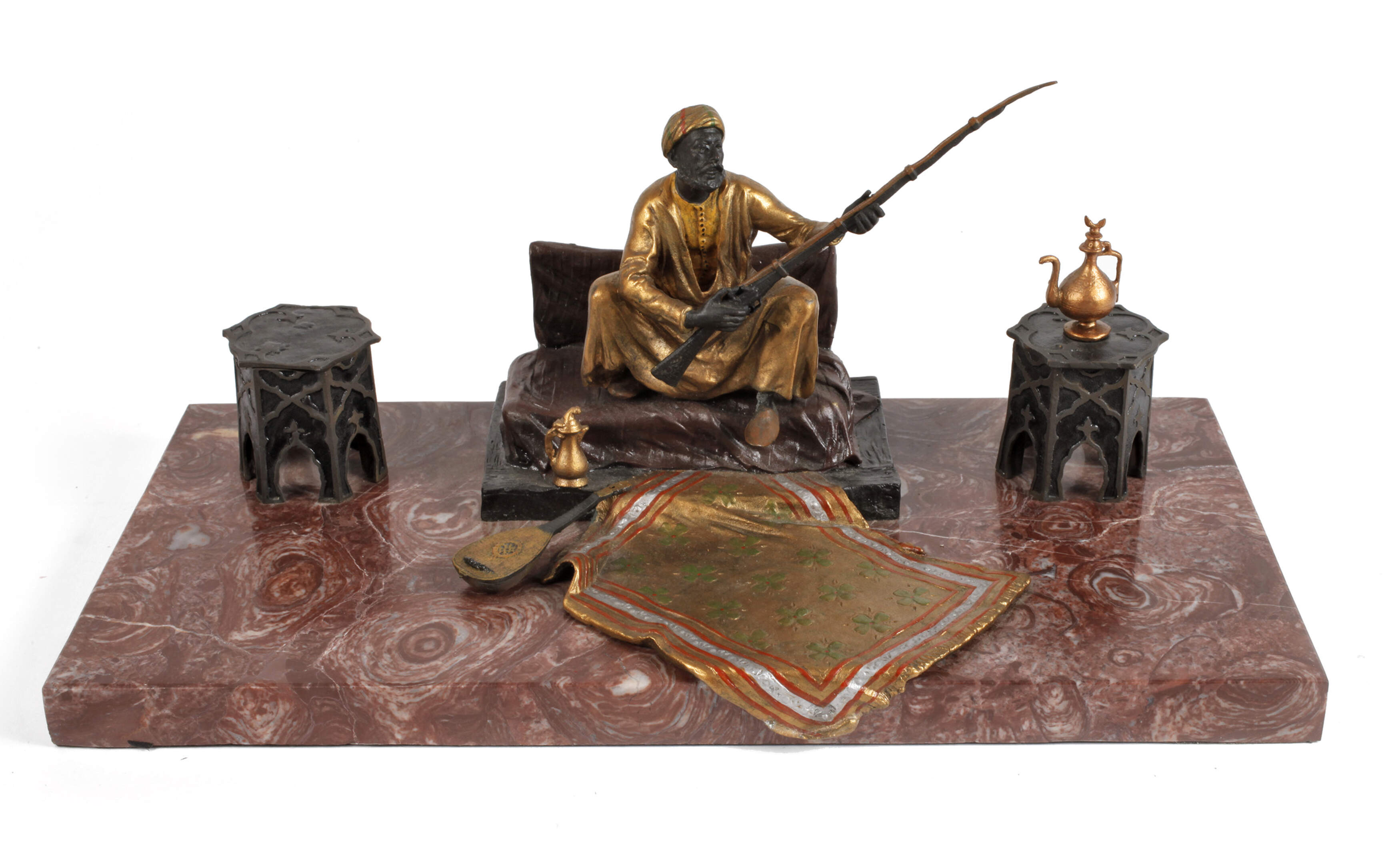 Wiener Bronze Schreibset mit Araber