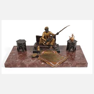 Wiener Bronze Schreibset mit Araber