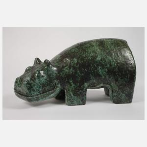 Zwei Nilpferde Keramik