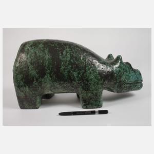 Zwei Nilpferde Keramik