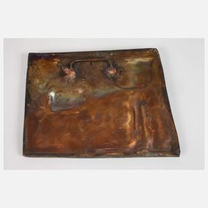 Monogrammist V.G., zwei moderne Bronzereliefs