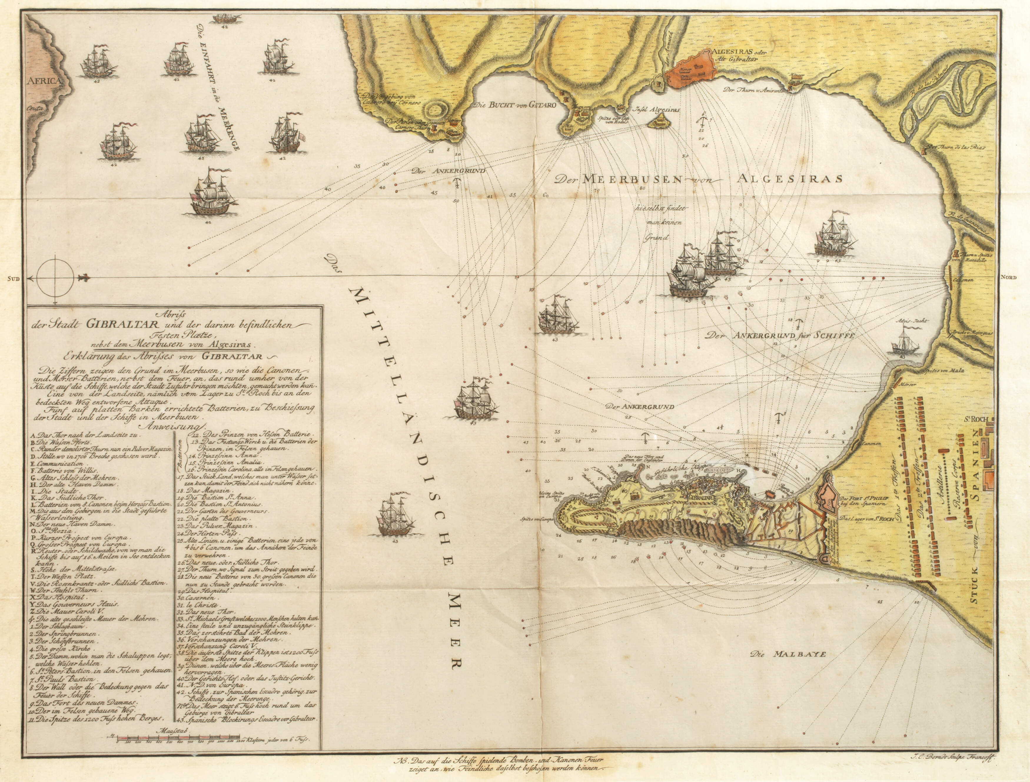 Johann Christian Berndt, Plan von Gibraltar
