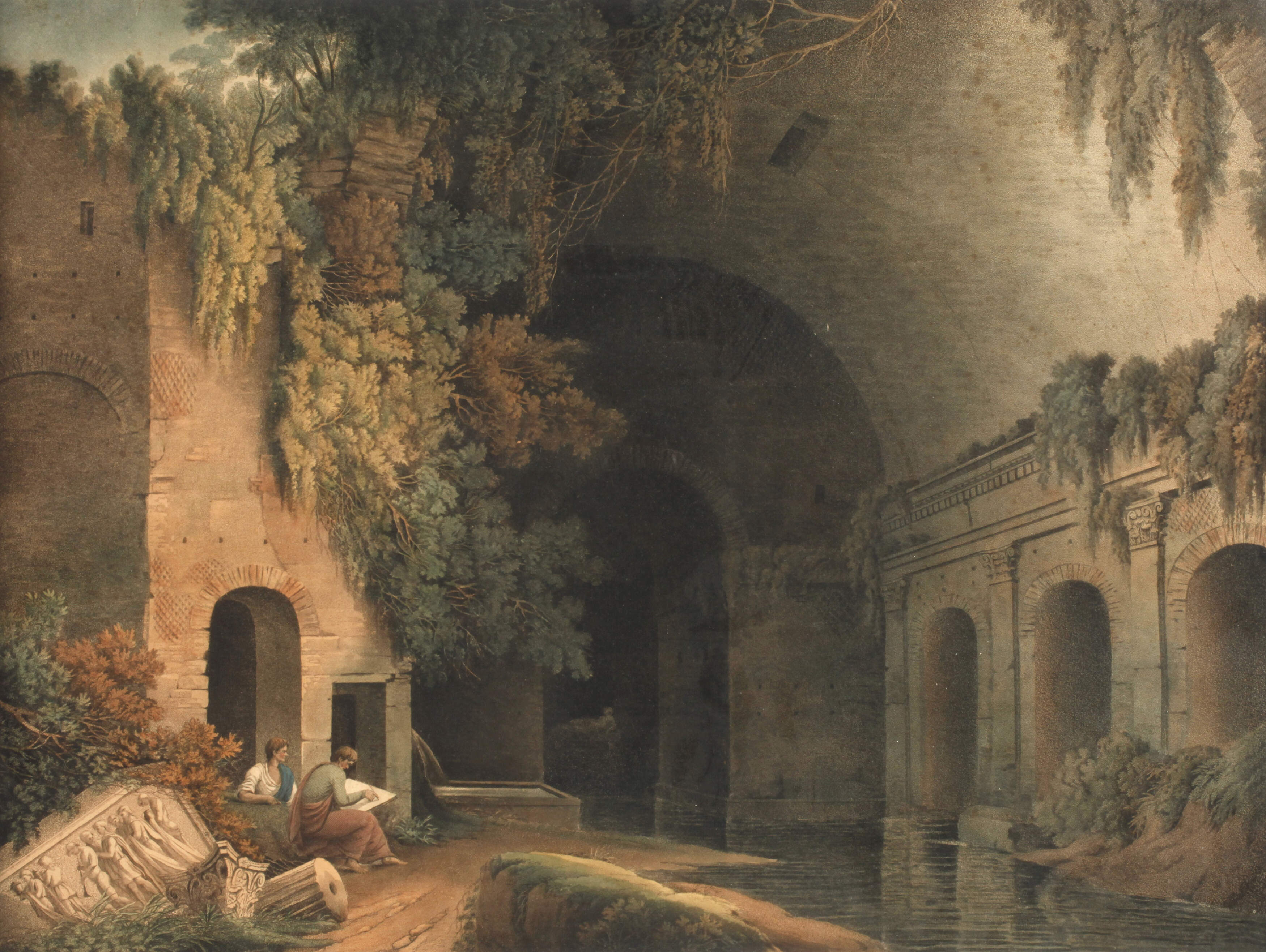 Francis Jukes, Die Egeria-Grotte bei Rom