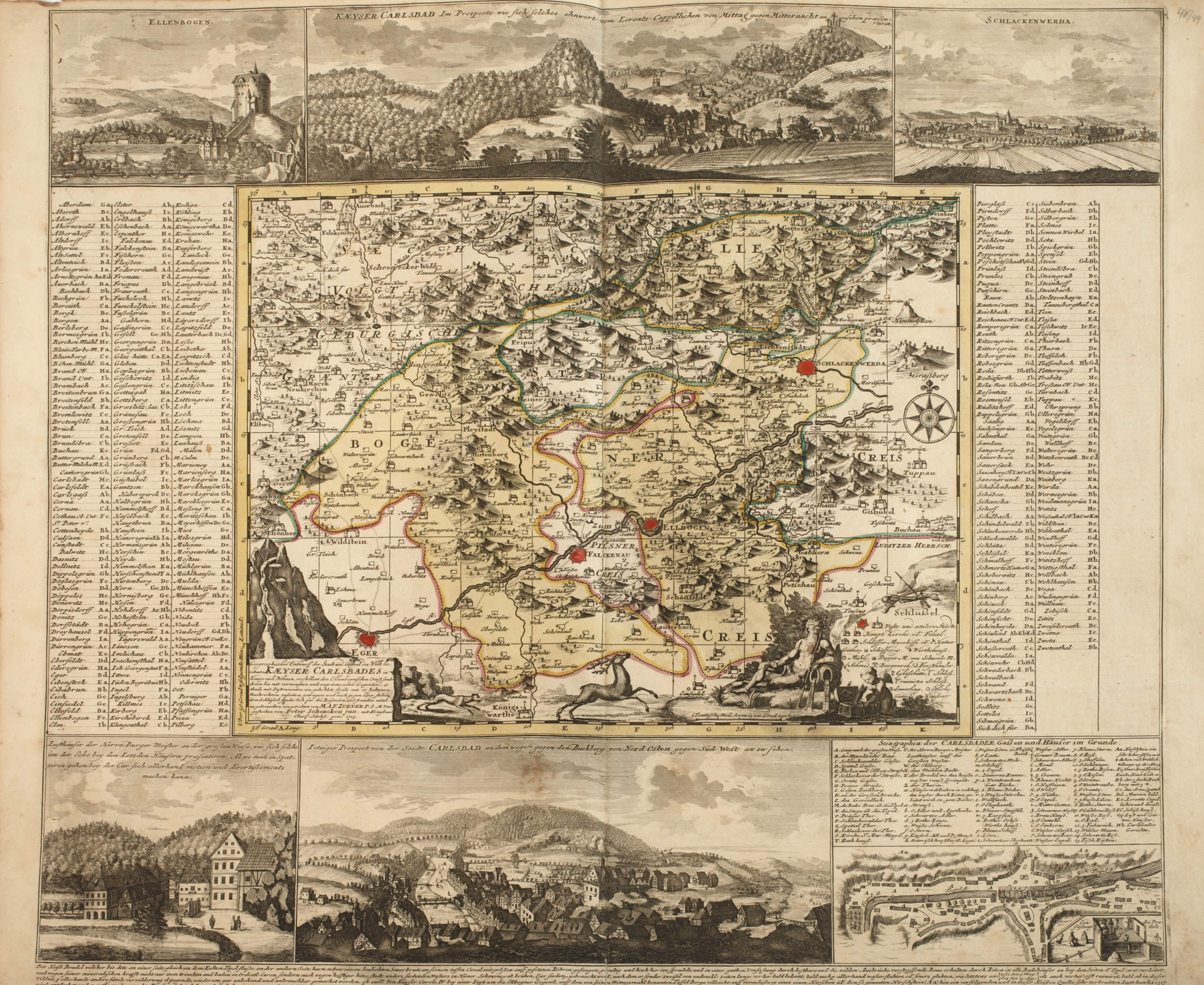 Peter Schenk, Karte Umgebung von Karlsbad