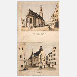 Paar seltene Ansichten von Nördlingen