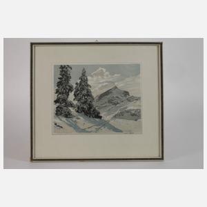 Hans Figura, Wintertag in den Alpen"