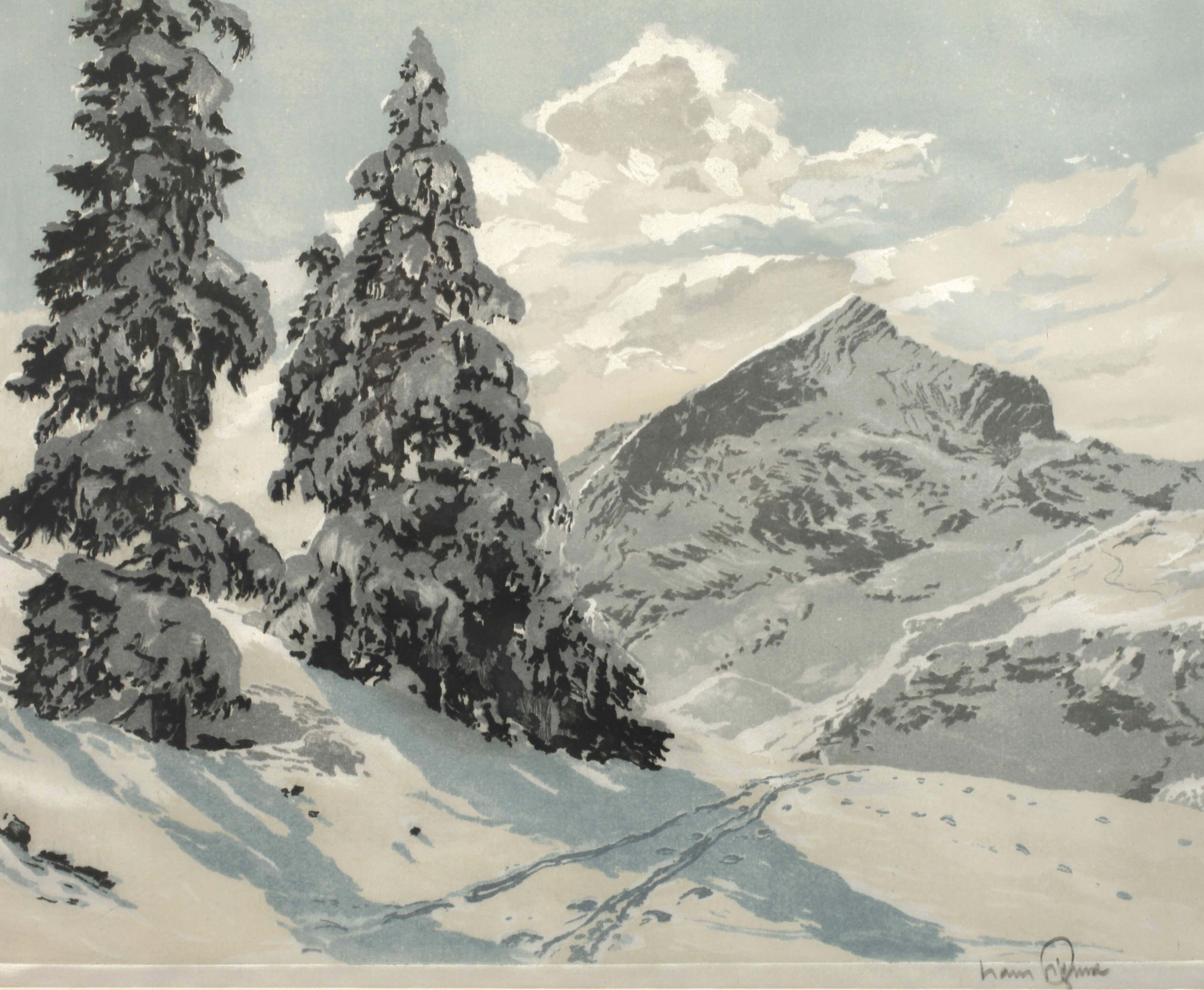 Hans Figura, Wintertag in den Alpen"