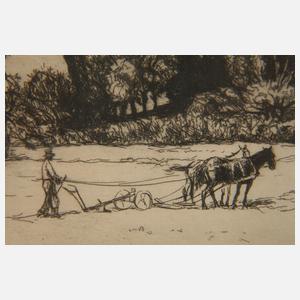 Philipp Franck, Bauer beim Pflügen