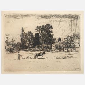 Philipp Franck, Bauer beim Pflügen