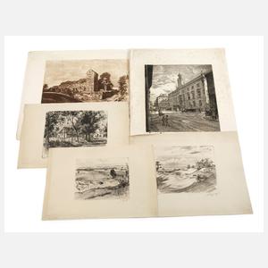 Heinrich Wolff, Graphikkonvolut Landschaften