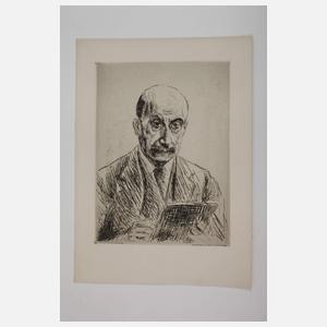 Max Liebermann, Selbstbildnis zeichnend