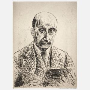 Max Liebermann, Selbstbildnis zeichnend