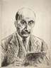 Max Liebermann, Selbstbildnis zeichnend