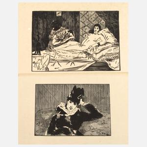 nach Edouard Manet, Paar Holzschnitte