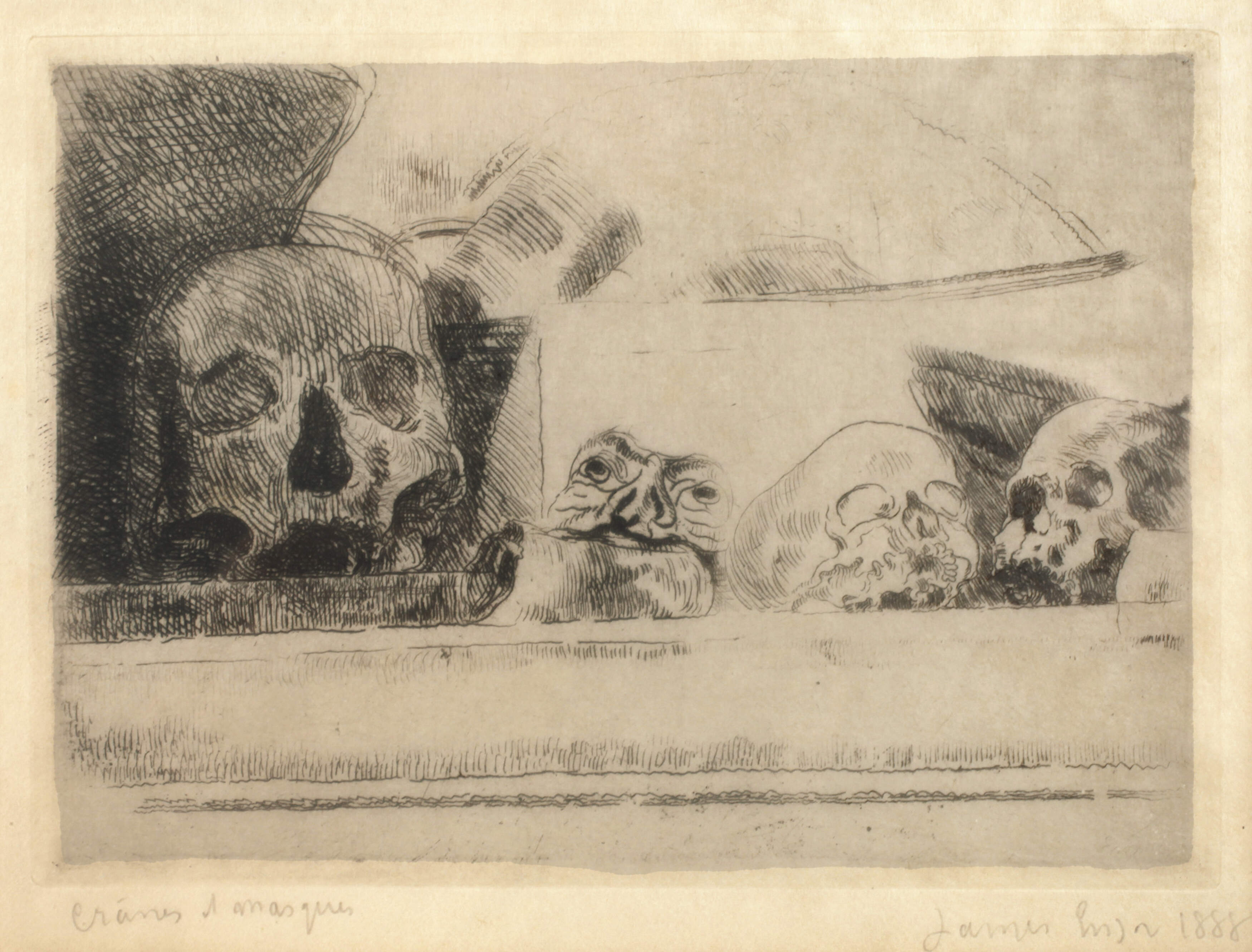 James Ensor, "Cranes et masques"