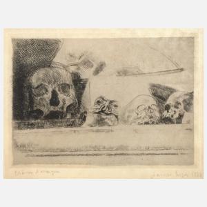 James Ensor, "Cranes et masques"