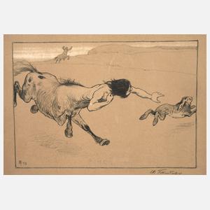 Otto Fikentscher, Kentauren bei der "Hasenjagd"