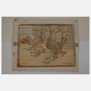 Emil Pottner, Henne mit ihren Küken