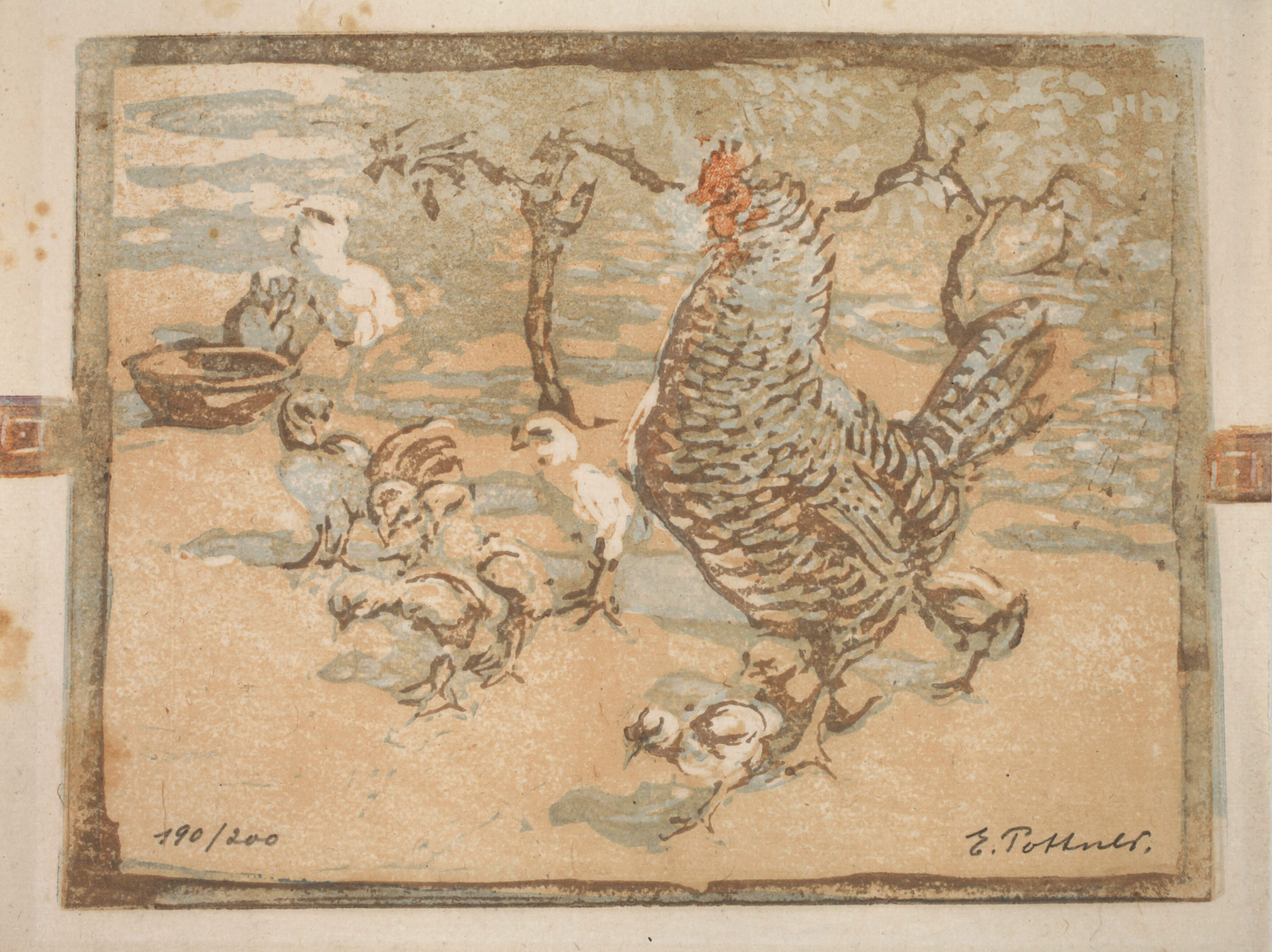 Emil Pottner, Henne mit ihren Küken