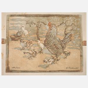 Emil Pottner, Henne mit ihren Küken