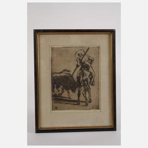 Expressive Stierkampfszene