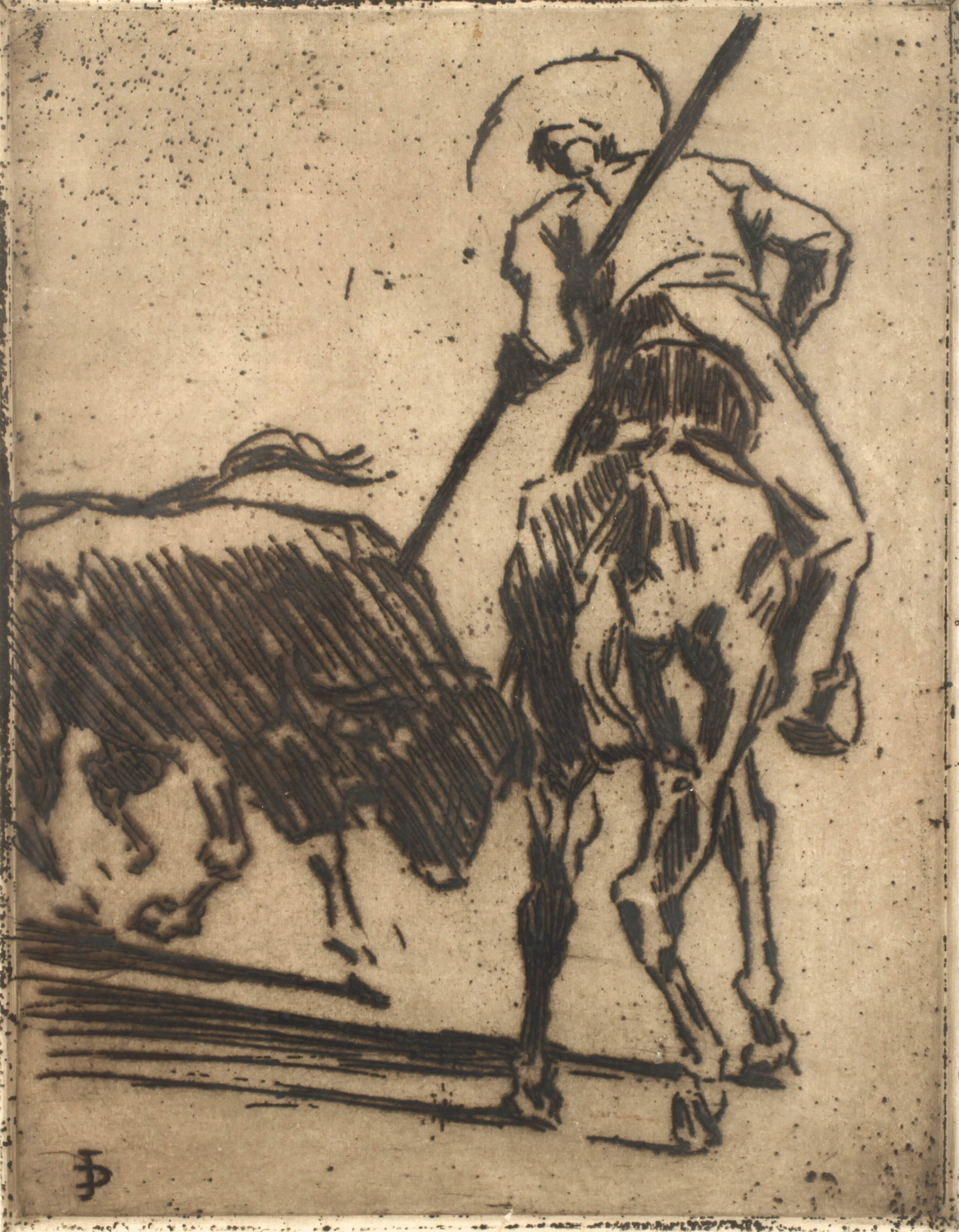 Expressive Stierkampfszene