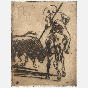 Expressive Stierkampfszene