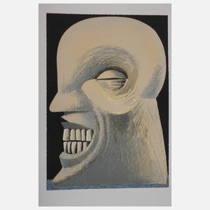 Horst Antes , "Portrait Louis Armstrong I"