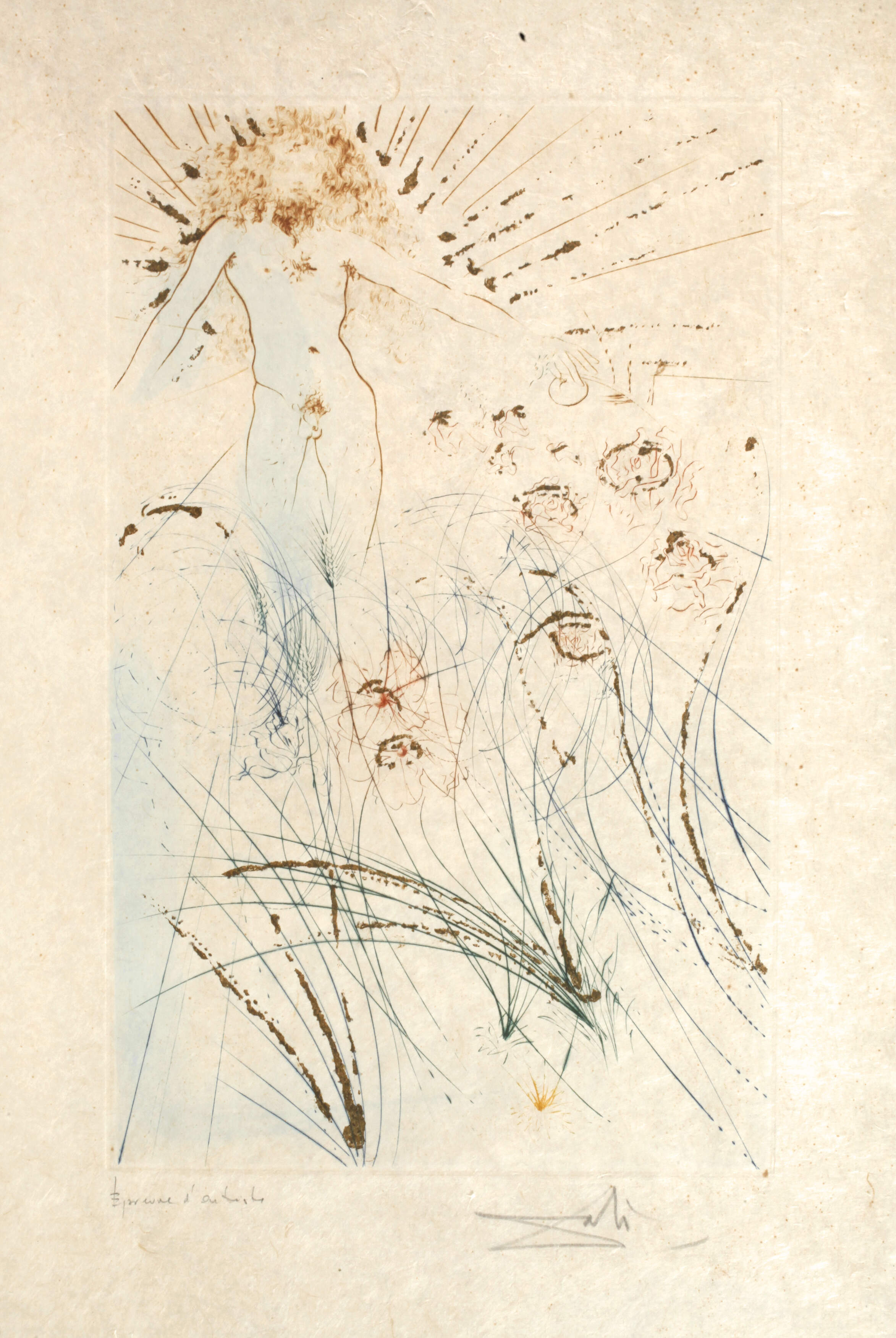 Salvador Dali, attr., "Die Geliebte weidet..."