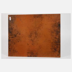 Thea Kowař , Auf zu neuen Welten, Radierplatte