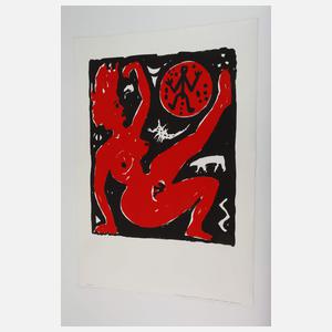 A. R. Penck, Roter Frauenakt