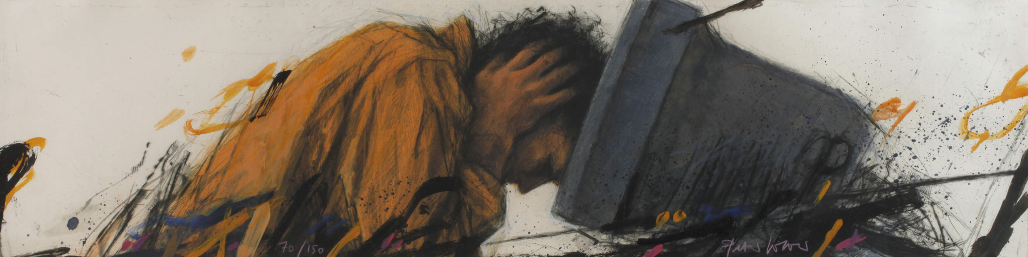 Peter Wever, "Umarmung auf Blau"