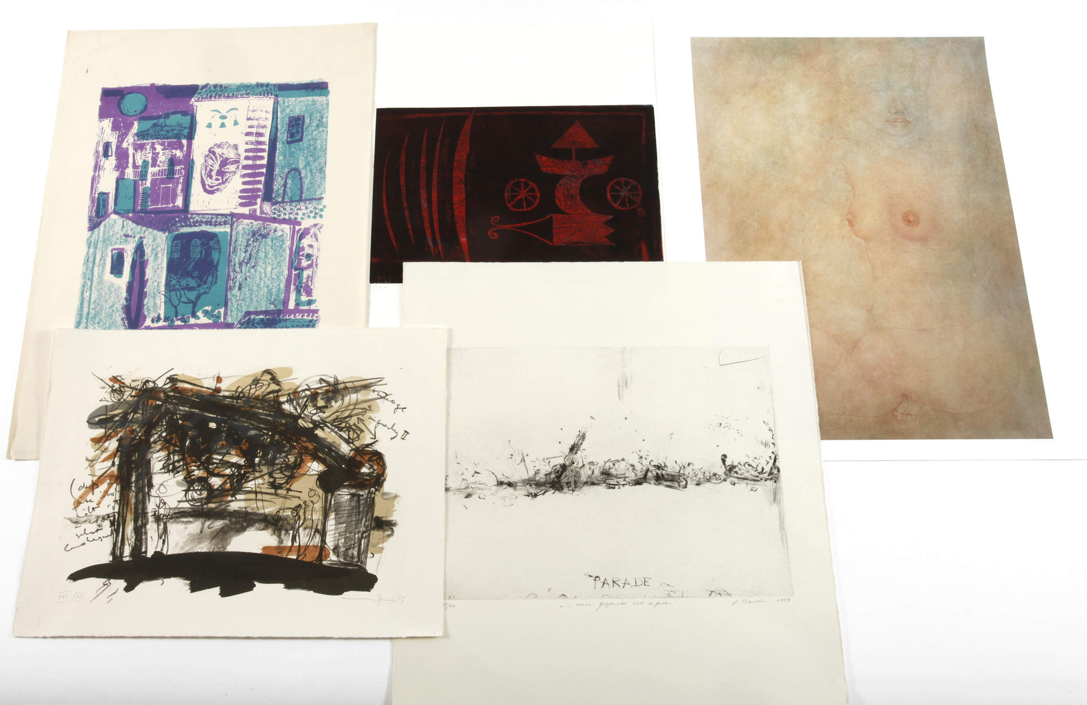 Konvolut moderne Künstlergraphik