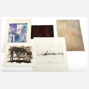 Konvolut moderne Künstlergraphik