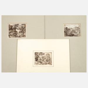 Ferdinand und Franz Kobell, attr., Zeichnungen