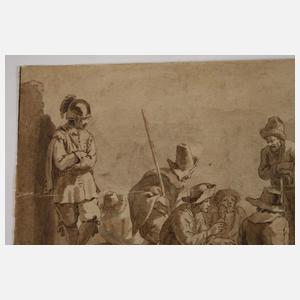 Gruppe von neun Reisenden