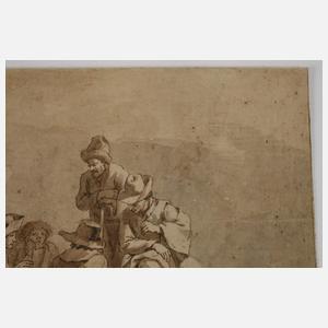 Gruppe von neun Reisenden