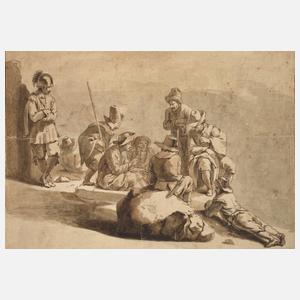 Gruppe von neun Reisenden