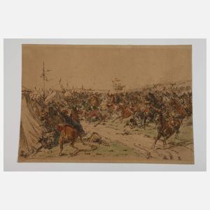 Feodor Dietz. attr., Schlacht gegen die Osmanen